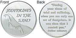 Footprints in the Sand Silver Coins