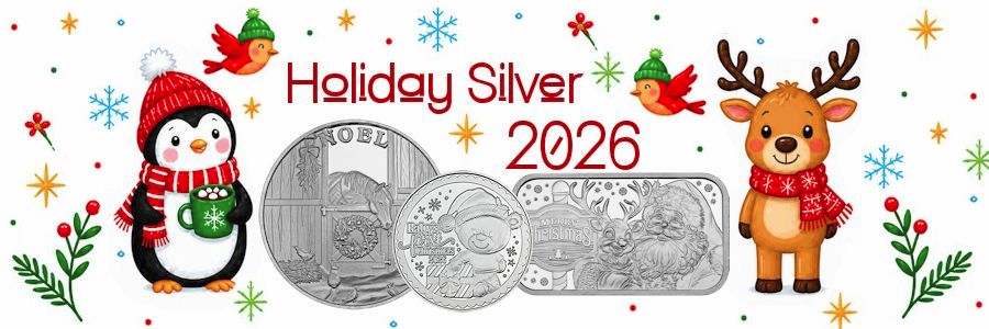 2026 Christmas Silver Rounds and Bars
