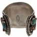Carved Turquoise Chief Cuff Silver Bracelet Francisco Gomez  - FGBR1030