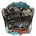 Carved Turquoise Chief Cuff Silver Bracelet Francisco Gomez  - FGBR1030