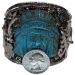 Carved Turquoise Chief Cuff Silver Bracelet Francisco Gomez  - FGBR1030