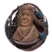 Carved Shell Warrior Cuff Silver Bracelet Francisco Gomez - FGBR1032