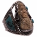 Carved Shell Warrior Cuff Silver Bracelet Francisco Gomez - FGBR1032