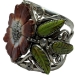 Francisco Gomez Jewelry 925 Silver Bracelet Carved Shell Flower Womens Cuff - FGBR1017