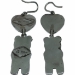 Bear and Heart Dangle Earrings Francisco Gomez - FGE7001