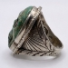 Turquoise Skull Silver 925 Men's Biker Ring SZ 14.5 - FGR4003