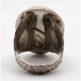 Turquoise Skull Silver 925 Men's Biker Ring SZ 14.5 - FGR4003