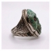 Turquoise Skull Silver 925 Men's Biker Ring SZ 14.5 - FGR4003