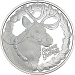 2024 Season's Greetings Reindeer 1&nbsp;oz Silver Round silver, rounds, silver coins, 1 oz silver, 999 silver, christmas, silver, fine silver coins, holiday