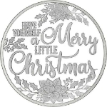 2024 Merry Little Christmas Poinsettia 1&nbsp;oz Silver Round silver, rounds, silver coins, 1 oz silver, 999 silver, christmas, silver, fine silver coins, holiday