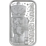 2025 Christmas Nutcracker Silver 1&nbsp;oz Bar 2025, 2025 Christmas Silver, nutcracker, silver rounds, silver bars, bar, 999, silver coins, 1 oz silver, 999 silver, christmas silver, fine silver coins