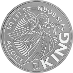 2026 Rejoice Angel 1&nbsp;oz Silver Round silver, rounds, silver coins, angel, rejoice, sleigh ride, season's greetings, silver bullion, santa claus, merry christmas, holiday greetings, christmas silver, medallion, 1 oz silver, 999 silver, christmas, silver, fine silver coins, holiday
