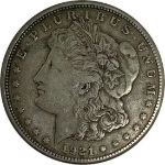 Morgan US Silver One Dollar 1921 VG - XF silver bullion, silver, coins, silver coins, bars, american eagles, maple leafs