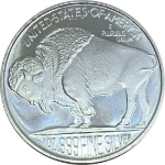 Buffalo Nickel Style 1&nbsp;oz Silver Round silver, round, 999, 1 ounce, coin, united states, buffalo nickel, buffalo, replica