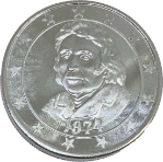 Jefferson Mint 1&nbsp;oz Silver Round 1974 vintage, silver, round, 999, 1 ounce, jefferson mint