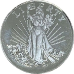 Saint Gauden Style 1&nbsp;oz Silver Round silver, round, 999, 1 ounce, coin, united states, eagle, saint, gauden, replica
