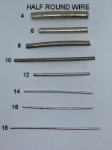 HALF ROUND - Sterling Silver 925 Wire  (per ounce) Half, Silversmithing, Supplies, Sterling, Wire, Round, 925, Jewelry, Metals, Metalsmithing 